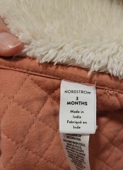 Nordstrom Baby Bunting Quilted Burnt Orange Desert Dottie Print Size 3 M… - Picture 6 of 6